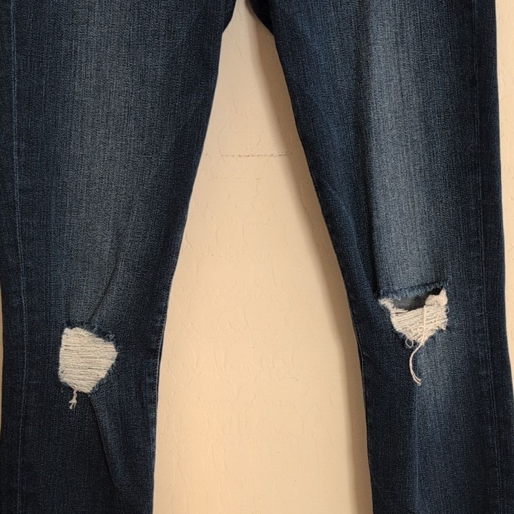 Frame Denim Organic Cotton Le Skinny de Jeanne Magwood Distressed Jeans -Size 28 - Picture 3 of 14